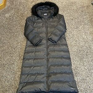 Lands' End Women's Black Long Down Coat